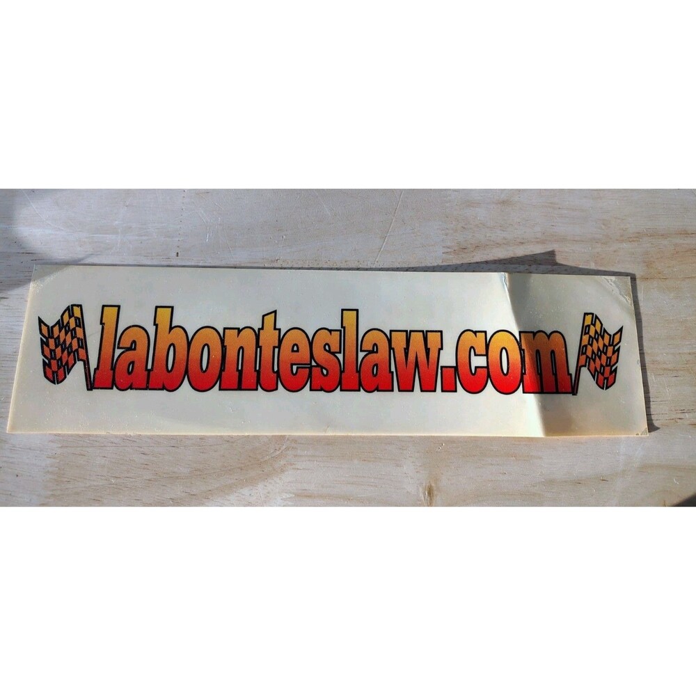Vintage 90s Bobby Labonte #18 Interstate Batteries Bumper Sticker New With Creas